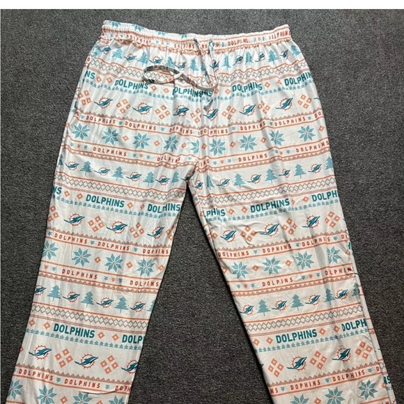 NFL Miami Dolphins pajama pants 3XL drawstring Christmas - Picture 1 of 5